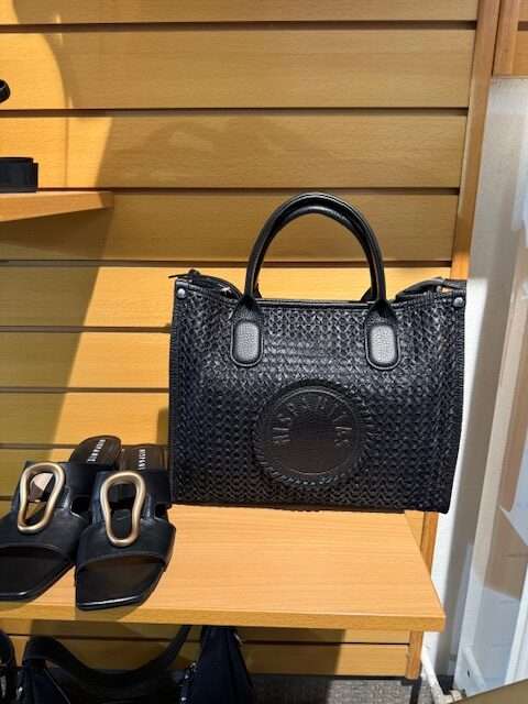 Hispanitas Pantolette und Tasche in schwarz