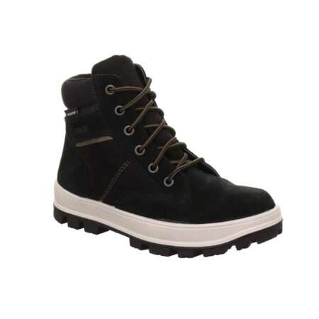 Knöchelschuh mit Schnürung und Reißverschluss, Softfutter, Sympatex, schwarz, Superfit