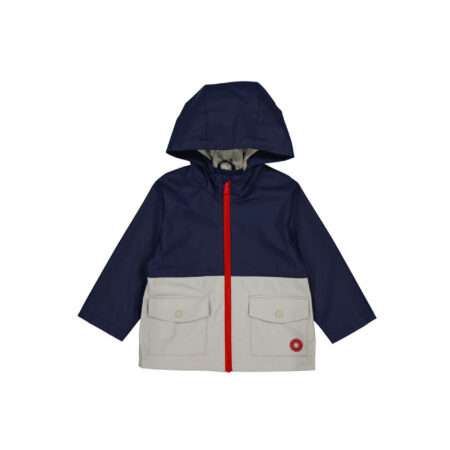 Regenjacke mit leichtem Futter, Reißverschluss, aufgesetzte Taschen, blau, creme, rot, Mayoral