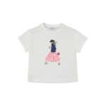 T Shirt, weiß mit Aufdruck Mädchen,  Mayoral