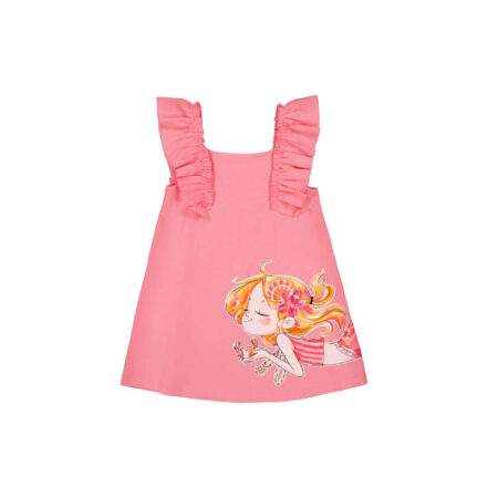 Sommerkleid mit Aufdruck, pink,  Mayoral