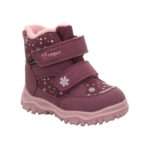knöchelhoher Klettschuh mit Warmfutter, Goretex, herausnehmbares Fußbett, weinrot- rosa, Superfit