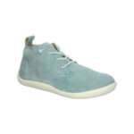 knöchelhoher Schnürer , Barfußkollektion, Stretchschnürsenkel, Nubukleder, hellblau, Think